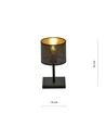 Jordan LN1 Sort/Gull bordlampe - Ø15 cm, E27, 230V, uten lyskilde