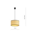 Aston 1 Rattan pendellampe - Ø35 cm, E27, 230V, uten lyskilde