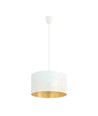 Aston 1 Hvit/Gull pendellampe - Ø35 cm, E27, 230V, uten lyskilde