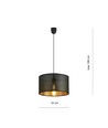 Aston 1 Sort/Gull pendellampe - Ø35 cm, E27, 230V, uten lyspære