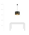 Aston 1 Sort/Gull pendellampe - Ø35 cm, E27, 230V, uten lyspære