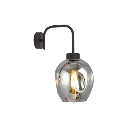 Lukka K1 Sort/Grafitt vegglampe - Ø14 cm, E27, 230V, uten lyskilde