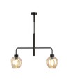 Lukka 2 Sort/Amber pendellampe - Ø14 cm, E27, 230V, uten lyskilde