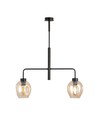 Lukka 2 Sort/Amber pendellampe - Ø14 cm, E27, 230V, uten lyskilde