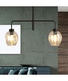 Lukka 2 Sort/Amber pendellampe - Ø14 cm, E27, 230V, uten lyskilde