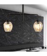 Lukka 2 Sort/Amber pendellampe - Ø14 cm, E27, 230V, uten lyskilde
