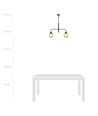Lukka 2 Sort/Amber pendellampe - Ø14 cm, E27, 230V, uten lyskilde