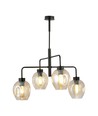 Lukka 4 Sort/Rav pendellampe - Ø14 cm, E27, 230V, uten lyskilde