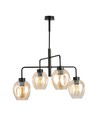 Lukka 4 Sort/Rav pendellampe - Ø14 cm, E27, 230V, uten lyskilde
