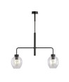 Lukka 2 Sort/Transparent pendellampe - Ø14 cm, E27, 230V, uten lyskilde