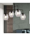 Lukka 4 Sort/Transparent pendellampe - Ø14 cm, E27, 230V, uten lyspære