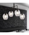 Lukka 4 Sort/Transparent pendellampe - Ø14 cm, E27, 230V, uten lyspære