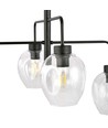 Lukka 4 Sort/Transparent pendellampe - Ø14 cm, E27, 230V, uten lyspære