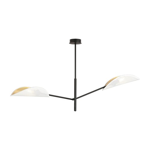 Vene 2 Hvit/Gull taklampe - Ø12 cm, E14, 230V, uten lyskilde