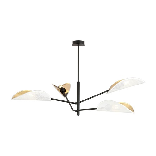Vene 4 Hvit/Gull taklampe - Ø12 cm, E14, 230V, uten lyspære