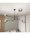 Linear 6 Sort/Grafitt pendellampe - Ø14 cm, E14, 230V, uten lyskilde