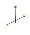 Linear 2 Sort/Opal pendellampe - Ø15 cm, E14, 230V, uten lyspære