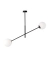 Linear 2 Sort/Opal pendellampe - Ø15 cm, E14, 230V, uten lyspære