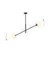 Linear 2 Sort/Opal pendellampe - Ø15 cm, E14, 230V, uten lyspære