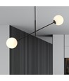 Linear 2 Sort/Opal pendellampe - Ø15 cm, E14, 230V, uten lyspære