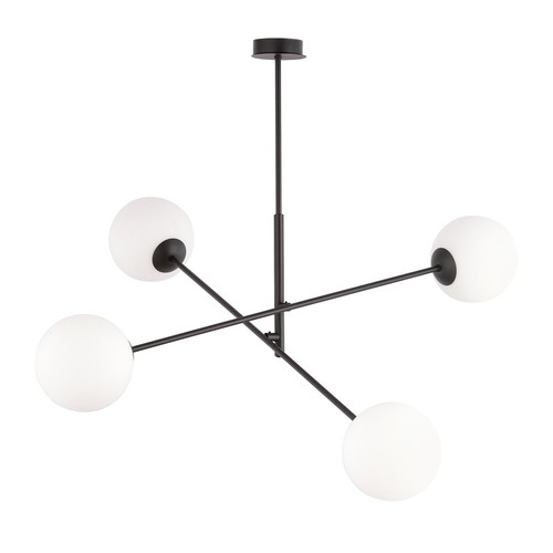 Linear 4 Sort/Opal pendellampe - Ø15 cm, E14, 230V, uten lyskilde