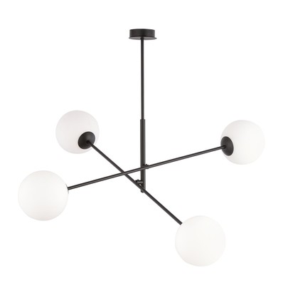 Linear 4 Sort/Opal pendellampe - Ø15 cm, E14, 230V, uten lyskilde