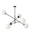 Linear 6 Sort/Opal pendellampe - Ø15 cm, E14, 230V, uten lyskilde