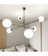Linear 6 Sort/Opal pendellampe - Ø15 cm, E14, 230V, uten lyskilde