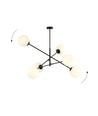 Linear 6 Sort/Opal pendellampe - Ø15 cm, E14, 230V, uten lyskilde
