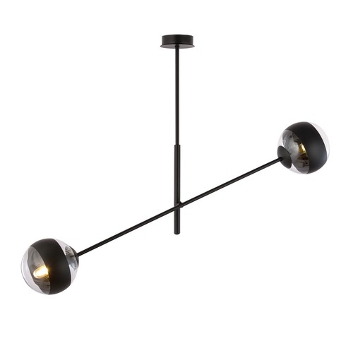 Linear 2 Sort/Stripe pendellampe - Ø14 cm, E14, 230V, uten lyskilde