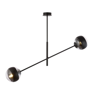 Linear 2 Sort/Stripe pendellampe - Ø14 cm, E14, 230V, uten lyskilde