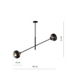 Linear 2 Sort/Stripe pendellampe - Ø14 cm, E14, 230V, uten lyskilde