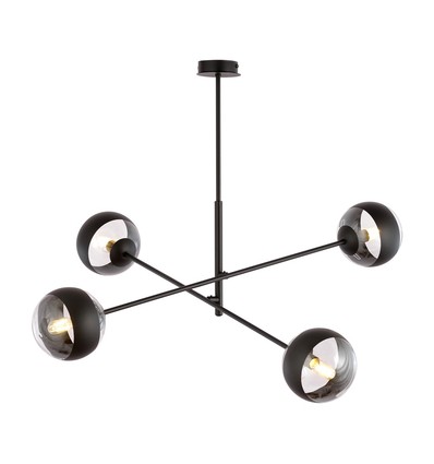 Linear 4 Sort/Stripe pendellampe - Ø14 cm, E14, 230V, uten lyskilde