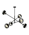 Linear 6 Sort/Stripe pendellampe - Ø14 cm, E14, 230V, uten lyskilde