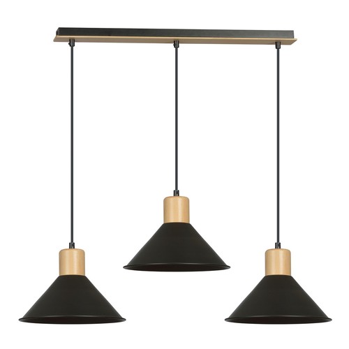 Rowen 3 Sort pendellampe - E27, 230V, uten lyskilde