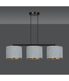 Hilde 3 Sort/Grå pendellampe - Ø20 cm, E27, 230V, uten lyskilde