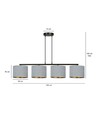 Hilde 4 Sort/Grå pendellampe - Ø20 cm, E27, 230V, uten lyskilde