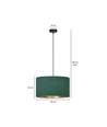Hilde 1 Sort/Grønn pendellampe - Ø35 cm, E27, 230V, uten lyskilde