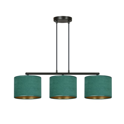 Hilde 3 Svart/Grønn pendellampe - Ø20 cm, E27, 230V, uten lyskilde