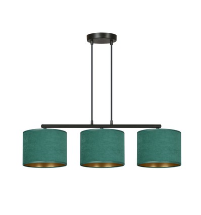 Hilde 3 Svart/Grønn pendellampe - Ø20 cm, E27, 230V, uten lyskilde