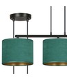 Hilde 3 Svart/Grønn pendellampe - Ø20 cm, E27, 230V, uten lyskilde