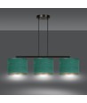 Hilde 3 Svart/Grønn pendellampe - Ø20 cm, E27, 230V, uten lyskilde