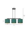 Hilde 3 Svart/Grønn pendellampe - Ø20 cm, E27, 230V, uten lyskilde