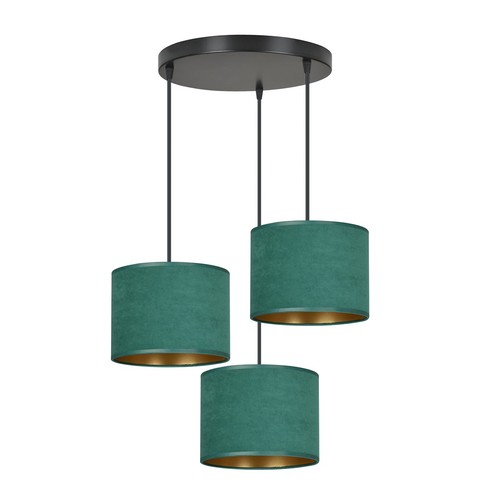Hilde 3 Sort Premium Grønn pendellampe - Ø20 cm, E27, 230V, uten lyskilde