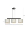 Hilde 3 Sort/Hvit pendellampe - Ø20 cm, E27, 230V, uten lyskilde