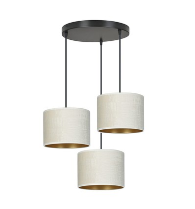 Hilde 3 Sort Premium Hvit pendellampe - Ø20 cm, E27, 230V, uten lyskilde