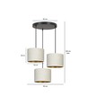 Hilde 3 Sort Premium Hvit pendellampe - Ø20 cm, E27, 230V, uten lyskilde