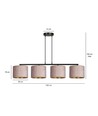 Hilde 4 Sort/Rosa pendellampe - Ø20 cm, E27, 230V, uten lyskilde
