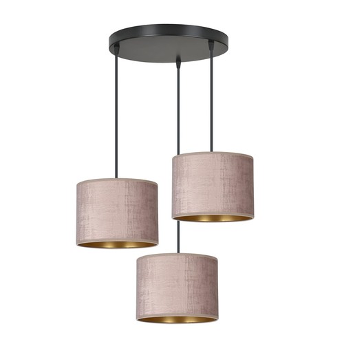 Hilde 3 Sort Premium Rosa pendellampe - Ø20 cm, E27, 230V, uten lyskilde