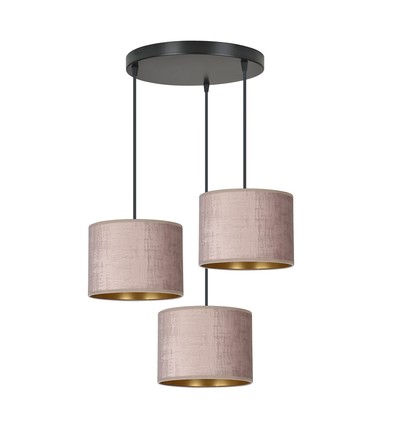 Hilde 3 Sort Premium Rosa pendellampe - Ø20 cm, E27, 230V, uten lyskilde